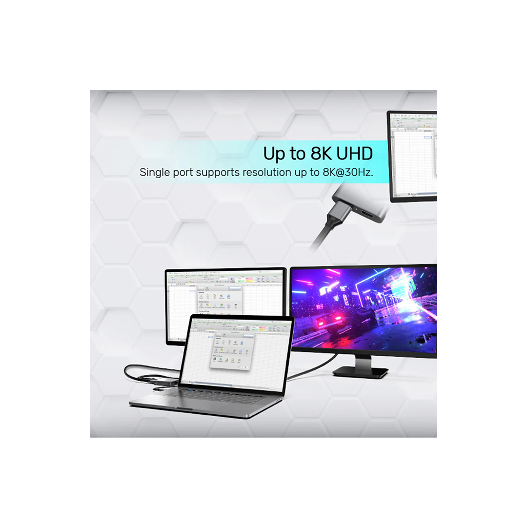محول Unitek V1404A USB-C إلى Dual DisplayPort محول Unitek V1404A USB-C إلى Dual DisplayPort